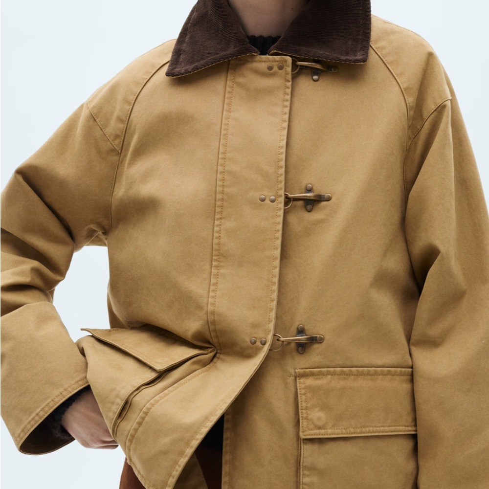 Tan Jacket with Brown Collar
